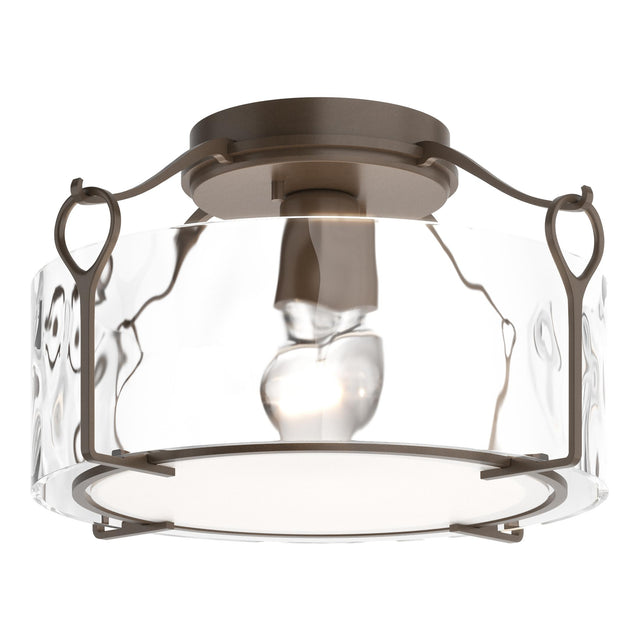 Hubbardton Forge 2020 Bronze Water Glass (LL) Bow Medium Semi-Flush