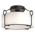 Hubbardton Forge 2020 Black Opal Glass (GG) Bow Medium Semi-Flush