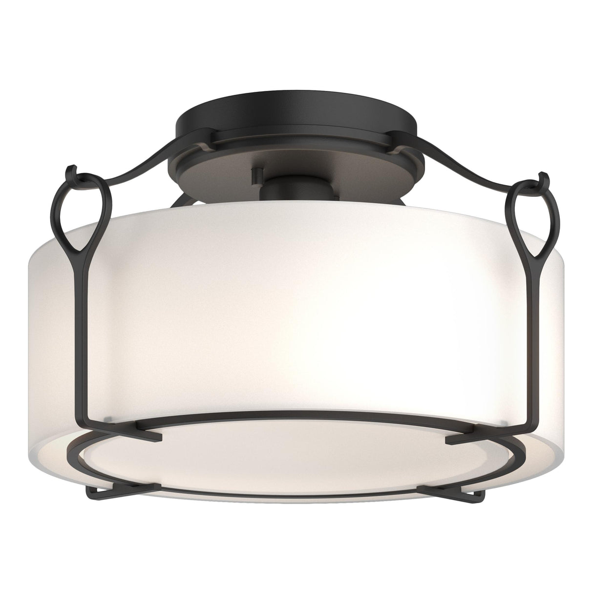 Hubbardton Forge 2020 Black Opal Glass (GG) Bow Medium Semi-Flush