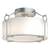 Hubbardton Forge 2020 Vintage Platinum Opal Glass (GG) Bow Medium Semi-Flush
