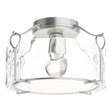 Hubbardton Forge 2020 Vintage Platinum Water Glass (LL) Bow Medium Semi-Flush