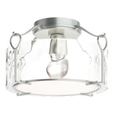 Hubbardton Forge 2020 Vintage Platinum Water Glass (LL) Bow Medium Semi-Flush