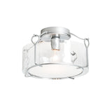 Hubbardton Forge 2020 Vintage Platinum Water Glass (LL) Bow Medium Semi-Flush