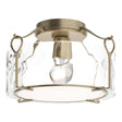 Hubbardton Forge 2020 Soft Gold Water Glass (LL) Bow Medium Semi-Flush