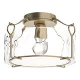 Hubbardton Forge 2020 Soft Gold Water Glass (LL) Bow Medium Semi-Flush