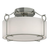 Hubbardton Forge 2020 Sterling Opal Glass (GG) Bow Medium Semi-Flush