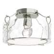 Hubbardton Forge 2020 Sterling Water Glass (LL) Bow Medium Semi-Flush
