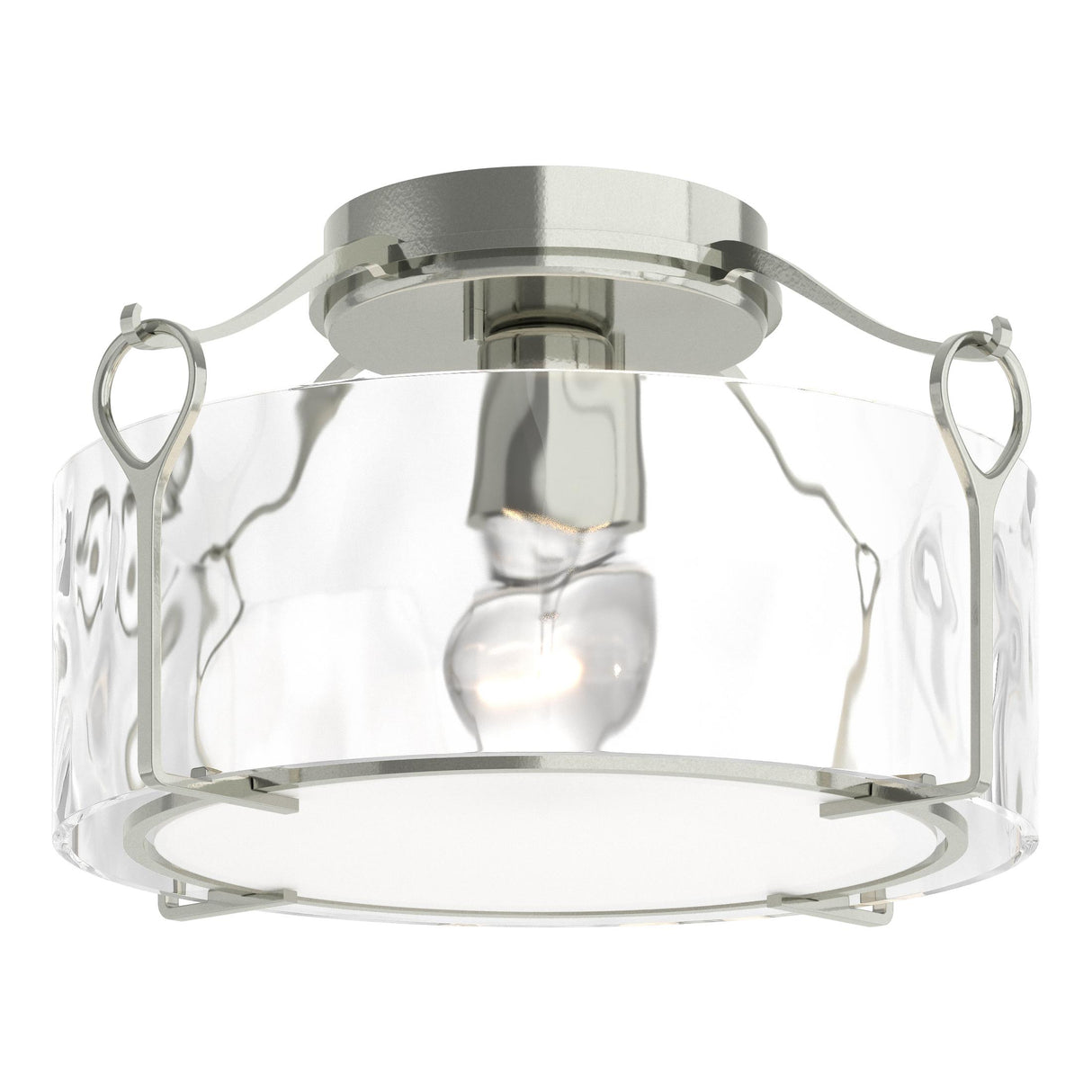 Hubbardton Forge 2020 Sterling Water Glass (LL) Bow Medium Semi-Flush