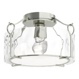 Hubbardton Forge 2020 Sterling Water Glass (LL) Bow Medium Semi-Flush