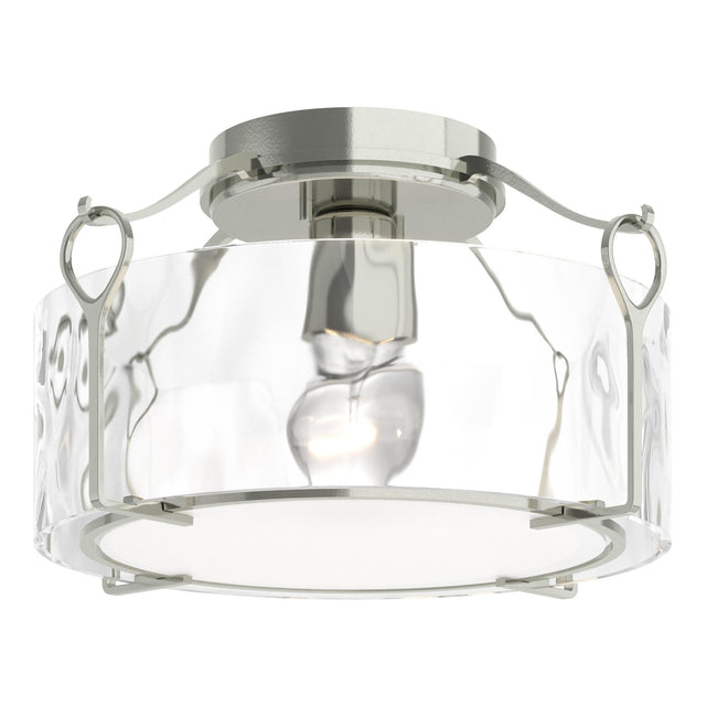 Hubbardton Forge 2020 Sterling Water Glass (LL) Bow Medium Semi-Flush