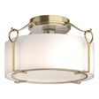 Hubbardton Forge 2020 Modern Brass Opal Glass (GG) Bow Medium Semi-Flush