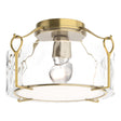 Hubbardton Forge 2020 Modern Brass Water Glass (LL) Bow Medium Semi-Flush