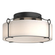 Hubbardton Forge 2020 Black Opal Glass (GG) Bow Large Semi-Flush