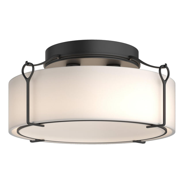Hubbardton Forge 2020 Black Opal Glass (GG) Bow Large Semi-Flush