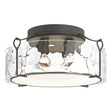 Hubbardton Forge 2020 Natural Iron Water Glass (LL) Bow Large Semi-Flush