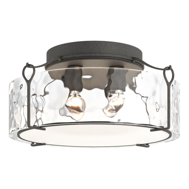 Hubbardton Forge 2020 Natural Iron Water Glass (LL) Bow Large Semi-Flush