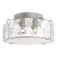 Hubbardton Forge 2020 Vintage Platinum Water Glass (LL) Bow Large Semi-Flush