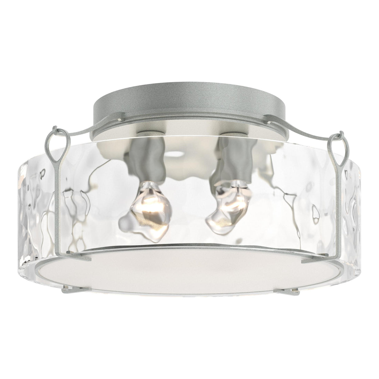 Hubbardton Forge 2020 Vintage Platinum Water Glass (LL) Bow Large Semi-Flush