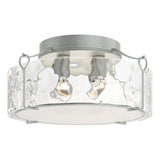 Hubbardton Forge 2020 Vintage Platinum Water Glass (LL) Bow Large Semi-Flush