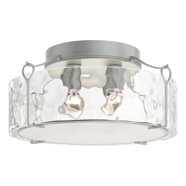 Hubbardton Forge 2020 Vintage Platinum Water Glass (LL) Bow Large Semi-Flush