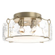 Hubbardton Forge 2020 Soft Gold Water Glass (LL) Bow Large Semi-Flush