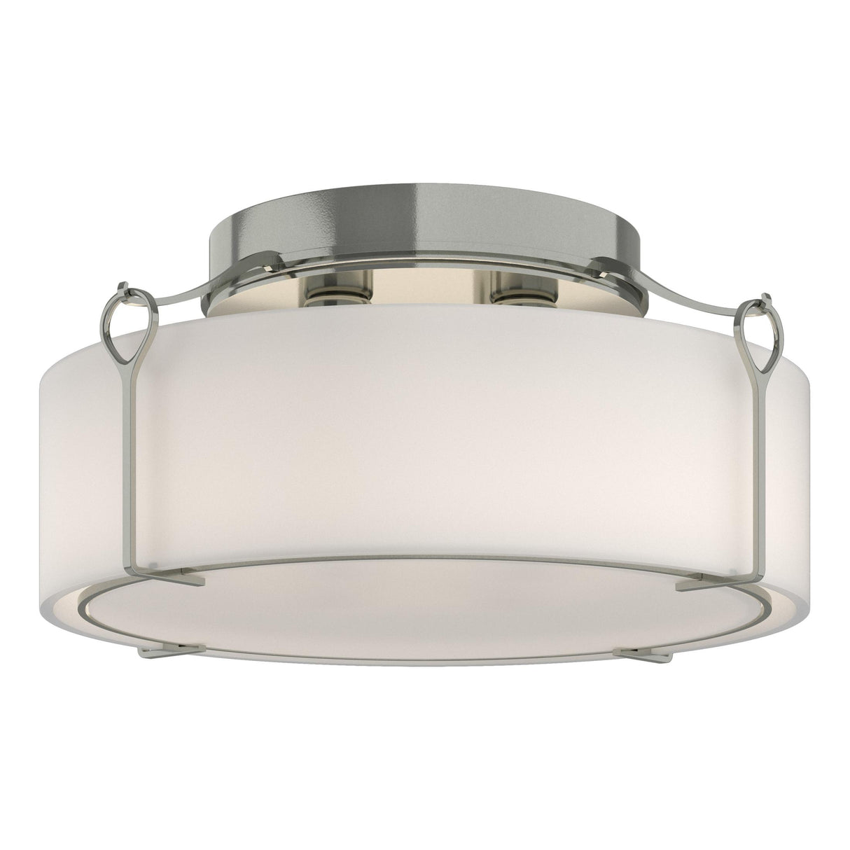 Hubbardton Forge 2020 Sterling Opal Glass (GG) Bow Large Semi-Flush