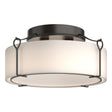 Hubbardton Forge 2020 Oil Rubbed Bronze Opal Glass (GG) Bow Large Semi-Flush