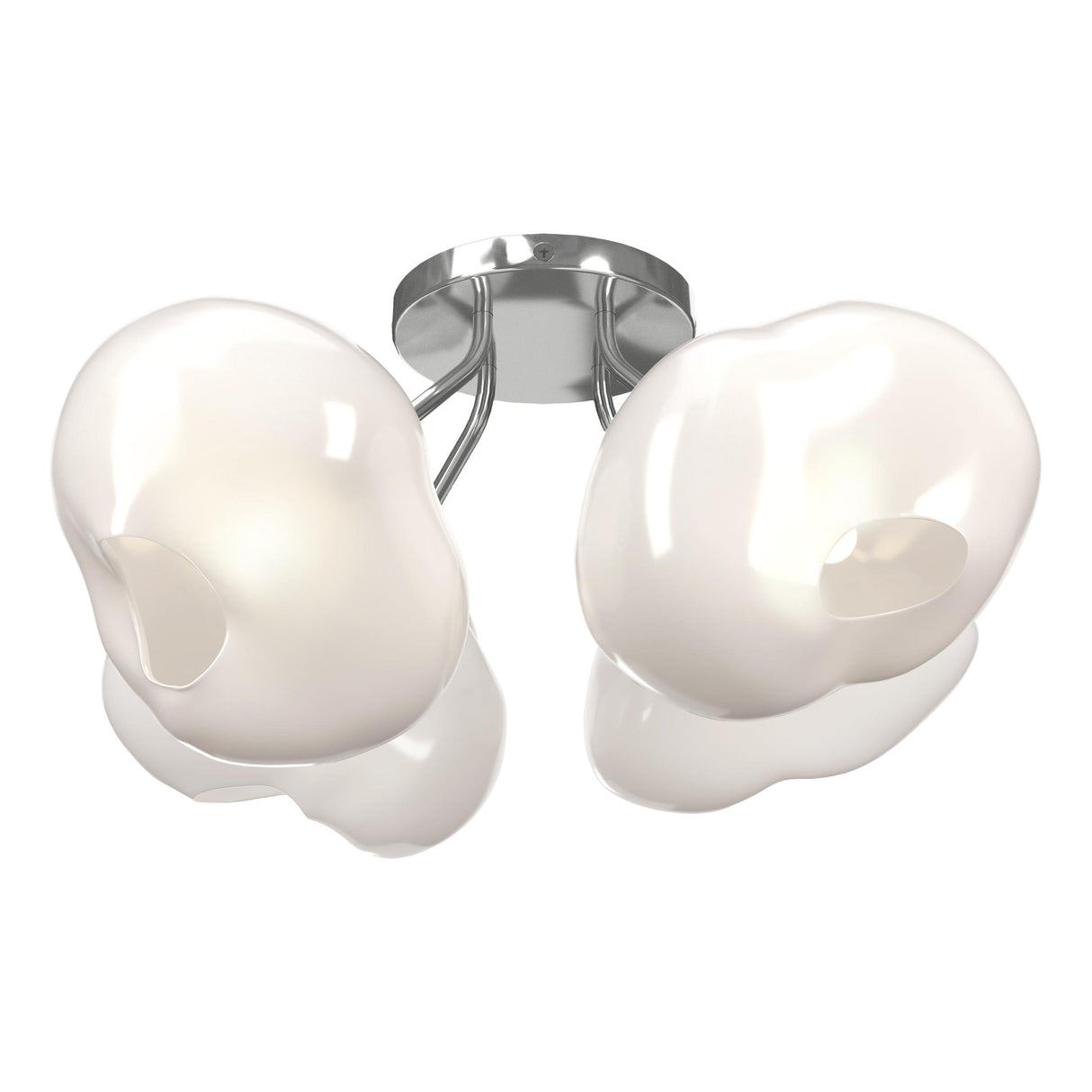 Hubbardton Forge 2022 Sterling Frosted Glass (FD) Ume 4-Light Semi-Flush