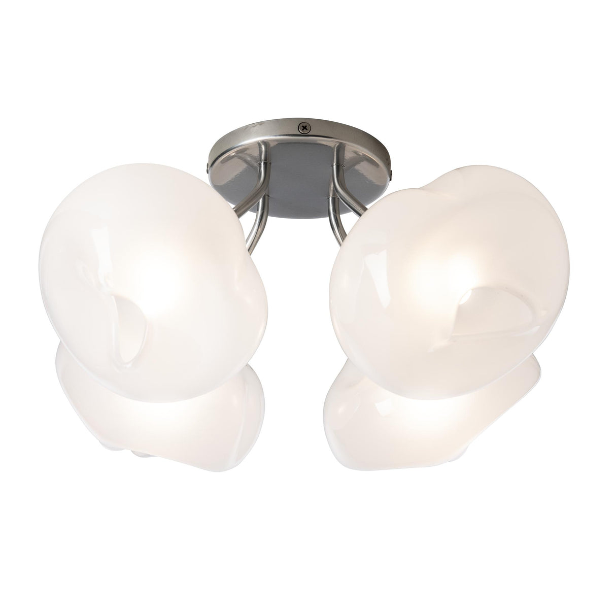 Hubbardton Forge 2022 Sterling Frosted Glass (FD) Ume 4-Light Semi-Flush