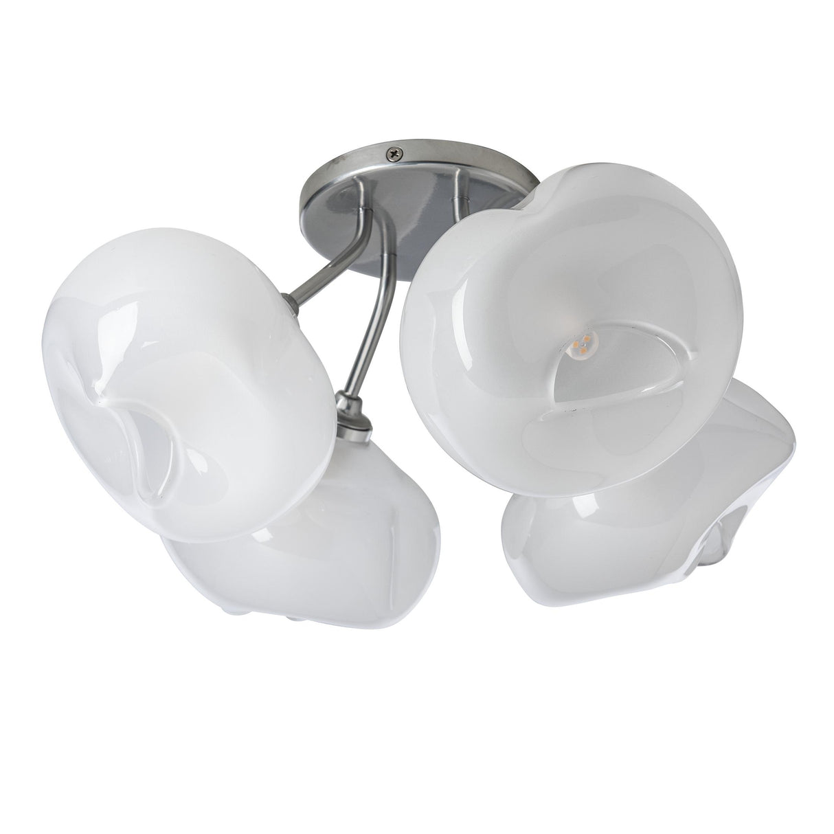 Hubbardton Forge 2022 Sterling Frosted Glass (FD) Ume 4-Light Semi-Flush