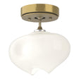 Hubbardton Forge 2022 Modern Brass Modern Brass Frosted Glass (FD) Ume 1-Light Semi-Flush