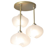Hubbardton Forge 2022 Modern Brass Frosted Glass (FD) Ume 3-Light Semi-Flush