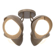 Hubbardton Forge 2022 Bronze Bronze Opal Glass (GG) Brooklyn 4-Light Double Shade Semi-Flush