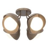 Hubbardton Forge 2022 Bronze Bronze Opal Glass (GG) Brooklyn 4-Light Double Shade Semi-Flush