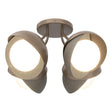 Hubbardton Forge 2022 Bronze Dark Smoke Opal Glass (GG) Brooklyn 4-Light Double Shade Semi-Flush