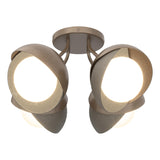 Hubbardton Forge 2022 Bronze Dark Smoke Opal Glass (GG) Brooklyn 4-Light Double Shade Semi-Flush