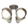 Hubbardton Forge 2022 Bronze Vintage Platinum Opal Glass (GG) Brooklyn 4-Light Double Shade Semi-Flush
