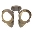 Hubbardton Forge 2022 Bronze Soft Gold Opal Glass (GG) Brooklyn 4-Light Double Shade Semi-Flush