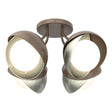 Hubbardton Forge 2022 Bronze Sterling Opal Glass (GG) Brooklyn 4-Light Double Shade Semi-Flush
