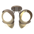 Hubbardton Forge 2022 Bronze Modern Brass Opal Glass (GG) Brooklyn 4-Light Double Shade Semi-Flush