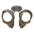 Hubbardton Forge 2022 Dark Smoke Bronze Opal Glass (GG) Brooklyn 4-Light Double Shade Semi-Flush