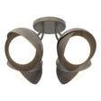 Hubbardton Forge 2022 Dark Smoke Oil Rubbed Bronze Opal Glass (GG) Brooklyn 4-Light Double Shade Semi-Flush