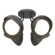 Hubbardton Forge 2022 Black Black Opal Glass (GG) Brooklyn 4-Light Double Shade Semi-Flush