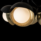 Hubbardton Forge 2022 Black Modern Brass Opal Glass (GG) Brooklyn 4-Light Double Shade Semi-Flush