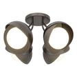 Hubbardton Forge 2022 Oil Rubbed Bronze Dark Smoke Opal Glass (GG) Brooklyn 4-Light Double Shade Semi-Flush