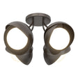 Hubbardton Forge 2022 Oil Rubbed Bronze Oil Rubbed Bronze Opal Glass (GG) Brooklyn 4-Light Double Shade Semi-Flush