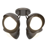 Hubbardton Forge 2022 Oil Rubbed Bronze Oil Rubbed Bronze Opal Glass (GG) Brooklyn 4-Light Double Shade Semi-Flush