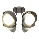 Hubbardton Forge 2022 Oil Rubbed Bronze Sterling Opal Glass (GG) Brooklyn 4-Light Double Shade Semi-Flush