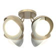 Hubbardton Forge 2022 Soft Gold Vintage Platinum Opal Glass (GG) Brooklyn 4-Light Double Shade Semi-Flush