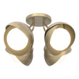 Hubbardton Forge 2022 Soft Gold Soft Gold Opal Glass (GG) Brooklyn 4-Light Double Shade Semi-Flush